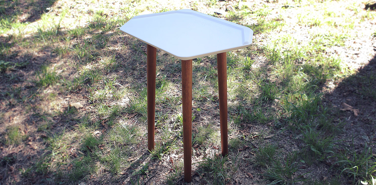 Golden Ice Corner Table