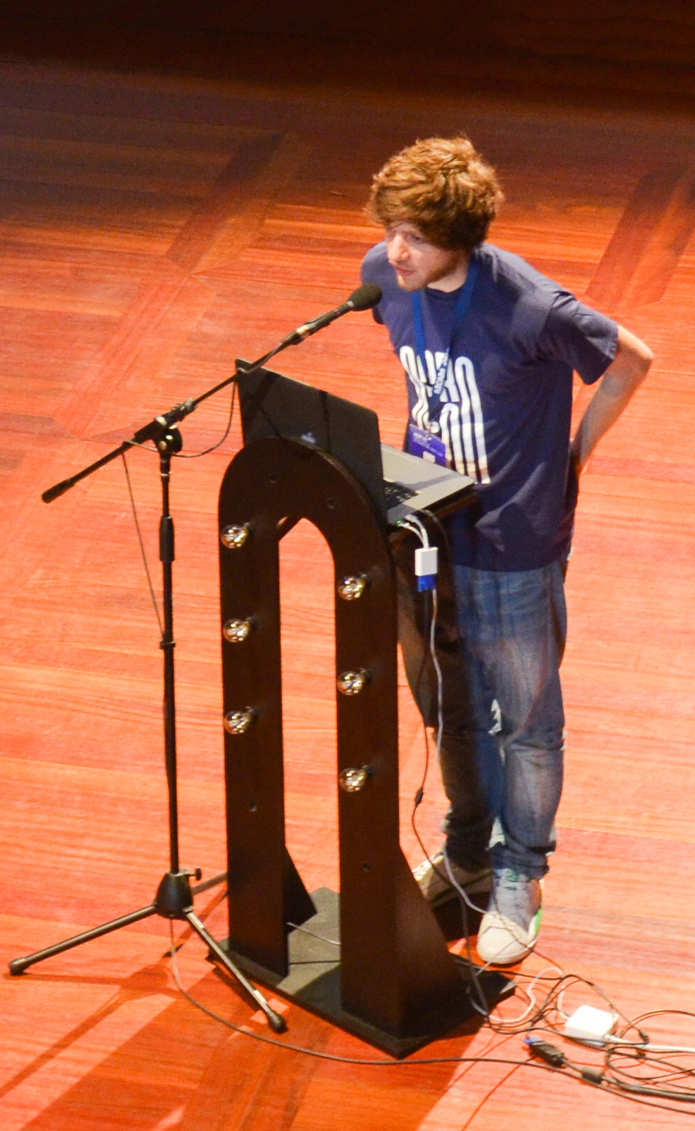 Photo speaking at Arcada 2014
